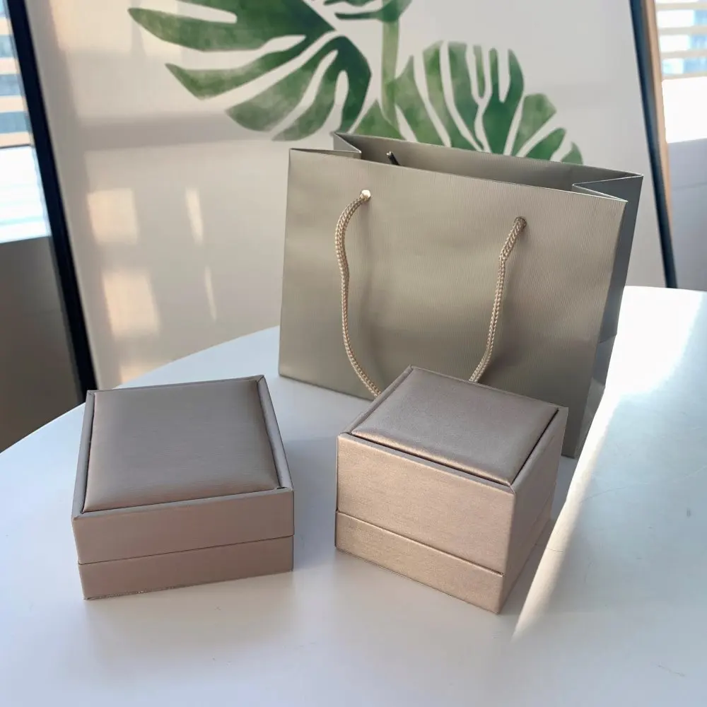 Dylam Fine Fashion Jewelry Packaging Accessories Box Nude Color Jewelry Ring Earring Bracelet Necklace Package Packaging Box