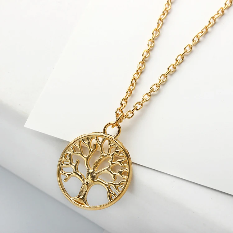 
Retro Life Tree Pendant Personality Peace Tree Clavicle Chain Necklace Women Female Ornaments Necklace Women 