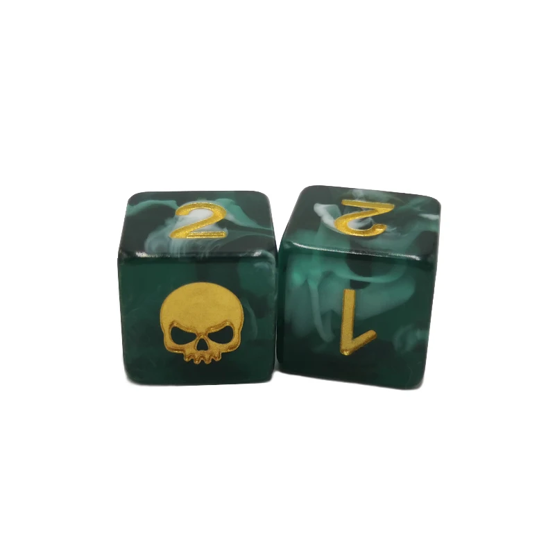 Acrylic Customized Engraved logo Dice for Games