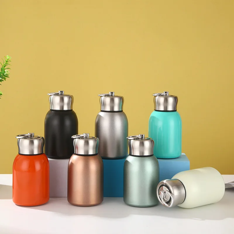 Portable small fat Ding handle cup 300Ml Fashion stainless steel small capacity insulated cup mini accompanying Coffee mug