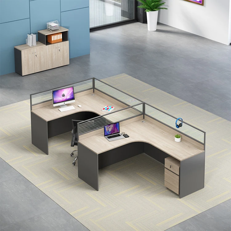 Modern Cubicle Partition Semi Private Mesa De Oficina 2 Personas Office Desk For Call Center