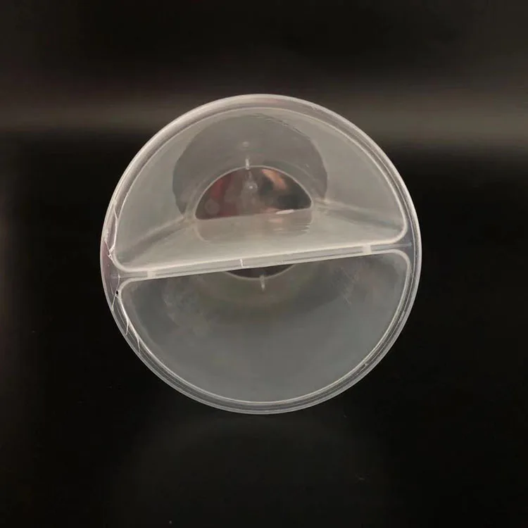 Wholesale 700 ml transparent Cup PP Double Shared Plastic Cup Split Tea Cup 2 compartment