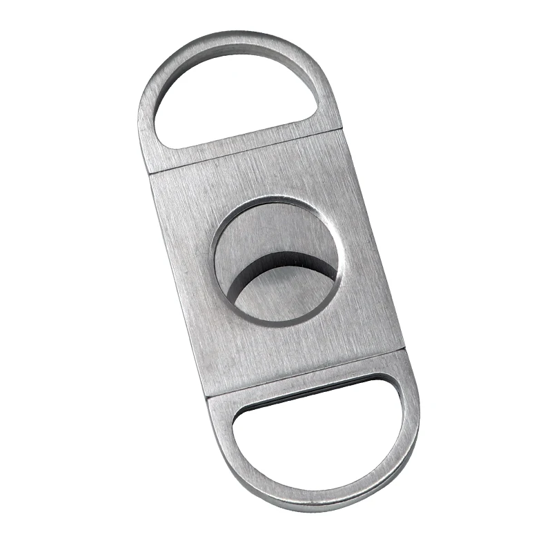 Wholesale Stainless Steel Metal Made Silver Color Portable Cigar Cutter In Promotional Price Free Samples