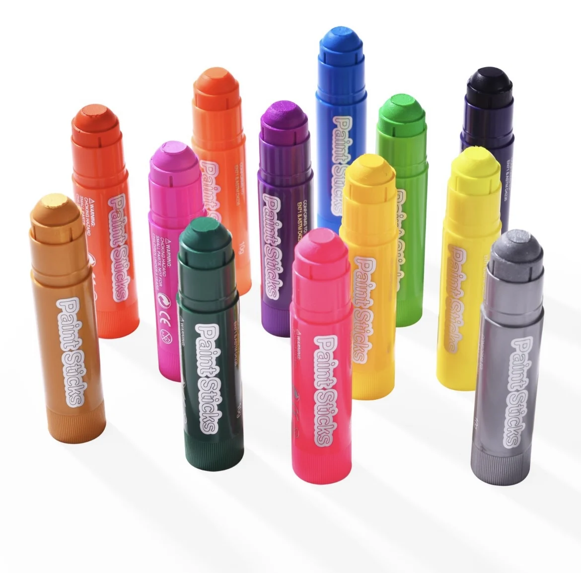 MeiduGaga 18 colors fast quick drying mess free solid tempera paint sticks wax crayon set children friendly