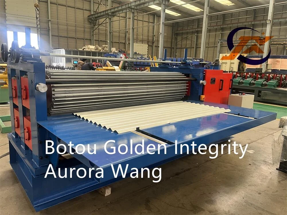 JCX  2 meters length 0.11 to 0.55 mm thick barrel/horizontal type aluminum corrugated roof sheet making machine