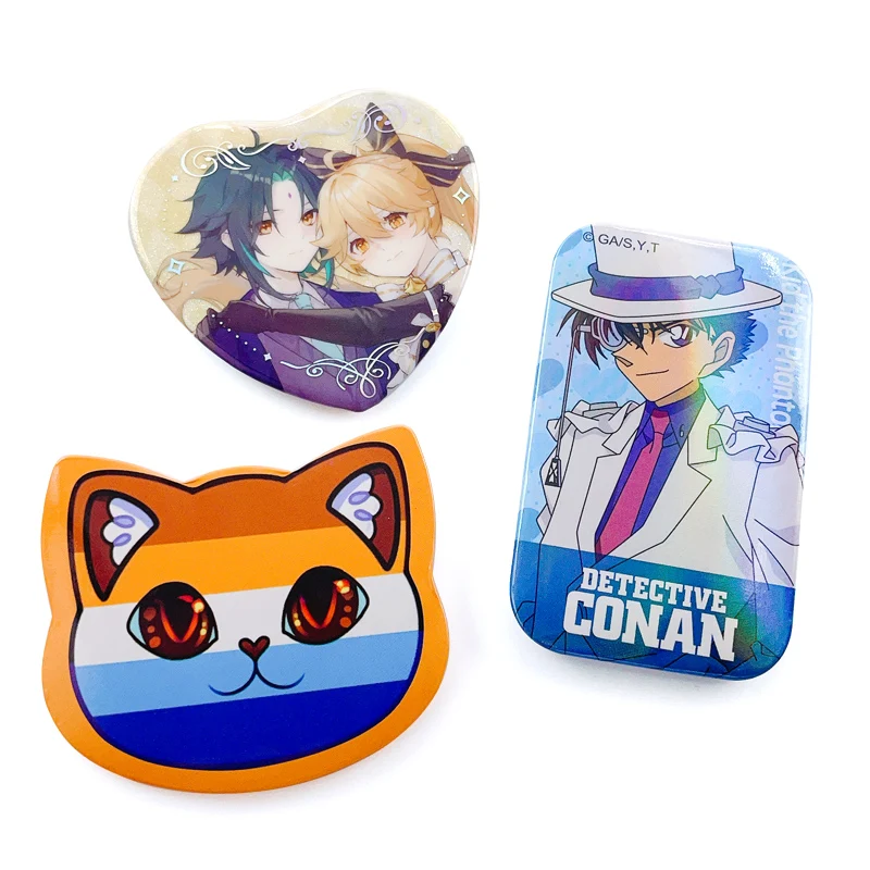 Hot Sale Animal Design Tinplate Button Pins Custom High Definition Printed Pin Back Buttons