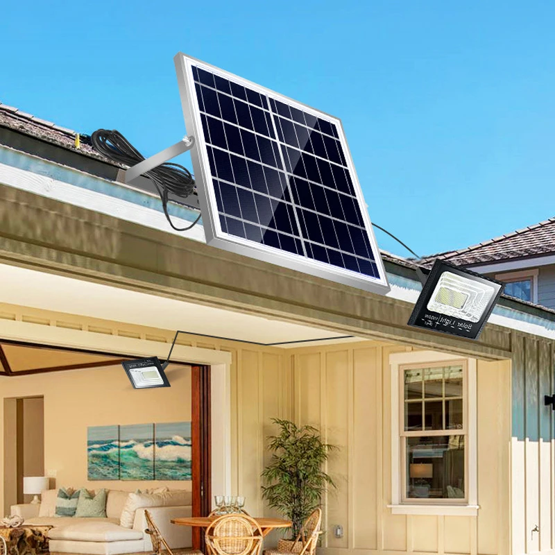 IP65 Waterproof Remote Control solar floodlight 25w 40w 60w 100w 200w Solar led flood light/Billboard Projector Reflector