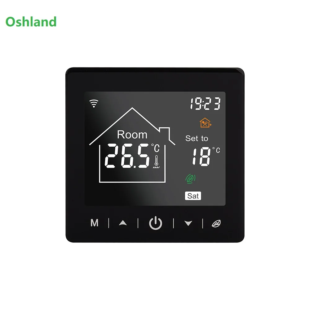 New Black M2 tuya wifi thermostat warm underfloor heating  smart thermostat mat floor system programmable thermostat LCD SCREEN