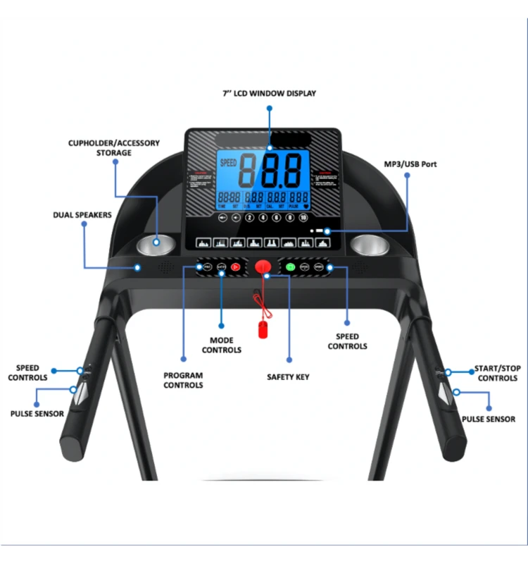 Cheap Commercial 2 2.5 3 3.5 4 HP China Life Massage Belt Wide Large Flat Gym Equipment 90v 180v DC Motor Treadmill For Walking
