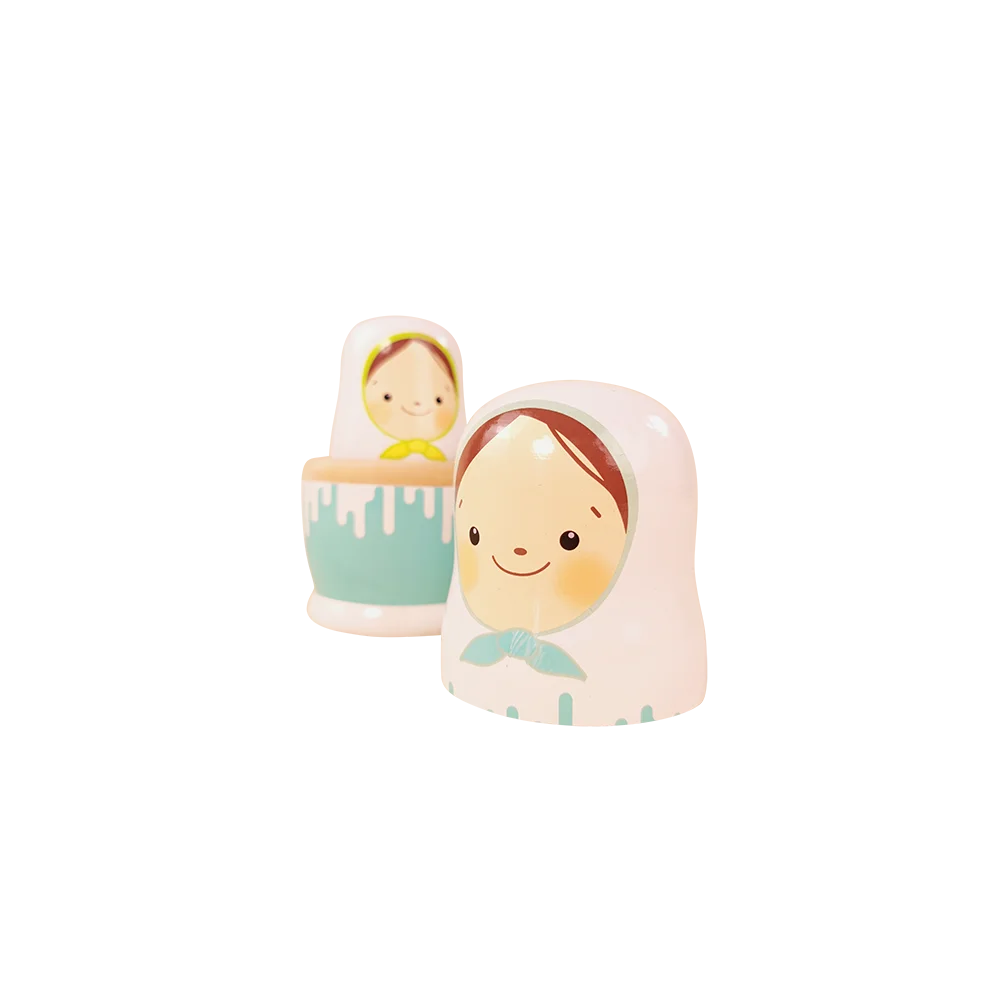 Green Forest Handmade DIY Plastic nesting russian matryoshka dolls