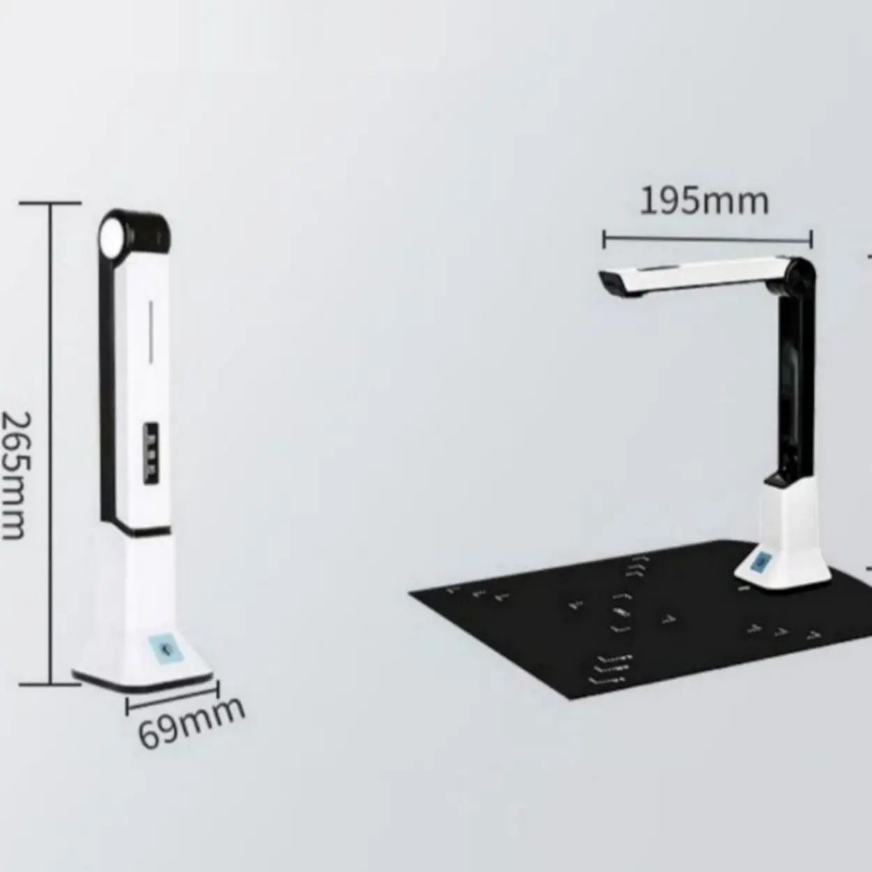 Wireless Portable High Definition Document Scanner With Video Recording Function and USB Connection A4 5MP Document Camera
