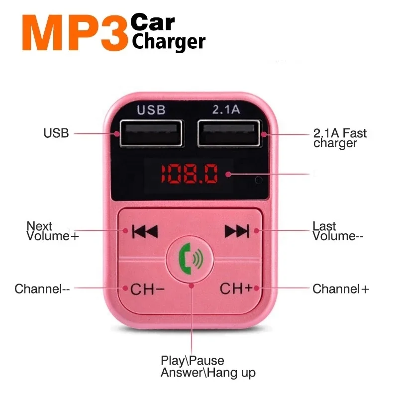  Дешевый mp3-плеер FM-передатчик 2 1 А порта USB автомобильное зарядное устройство для громкой связи быстрая зарядка