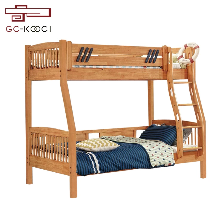 China factory simple hostel wooden cheap twin bunk bed for sale
