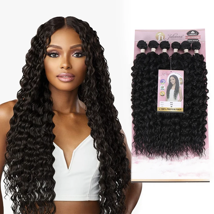 Julianna Black Nature Bone Straight  Curl Kinky The Double Drown Synthetic Extensions Bundles Wholesale Packet Hair