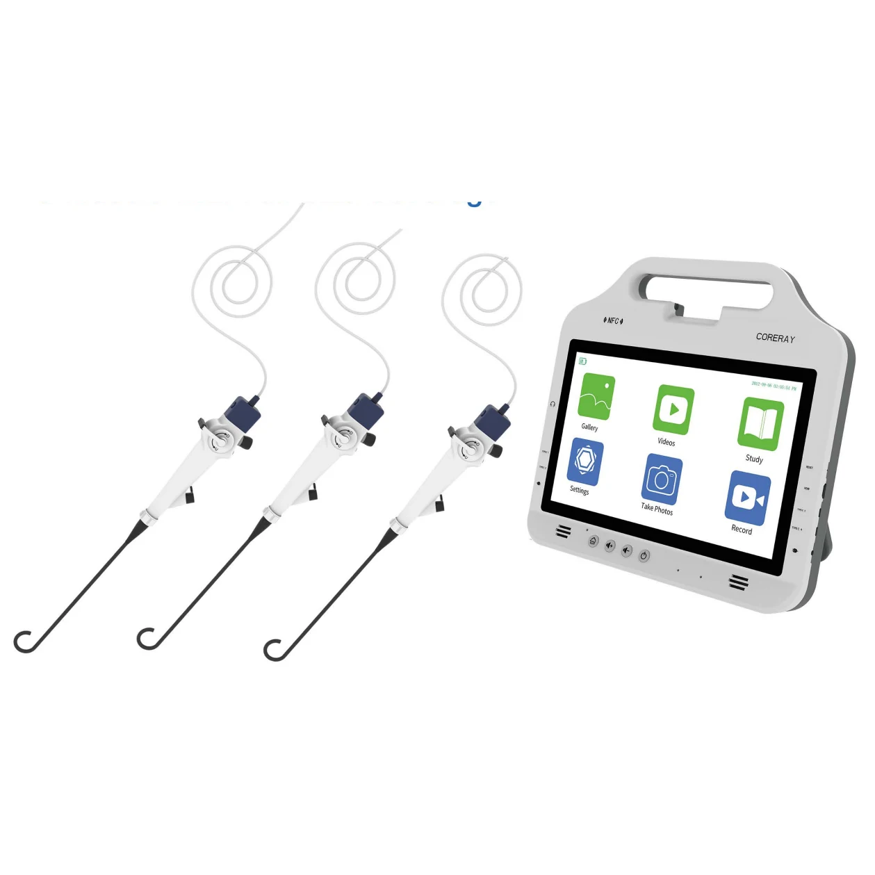 5 models Flexible Video  Bronchoscopy  with screen for diagnisis