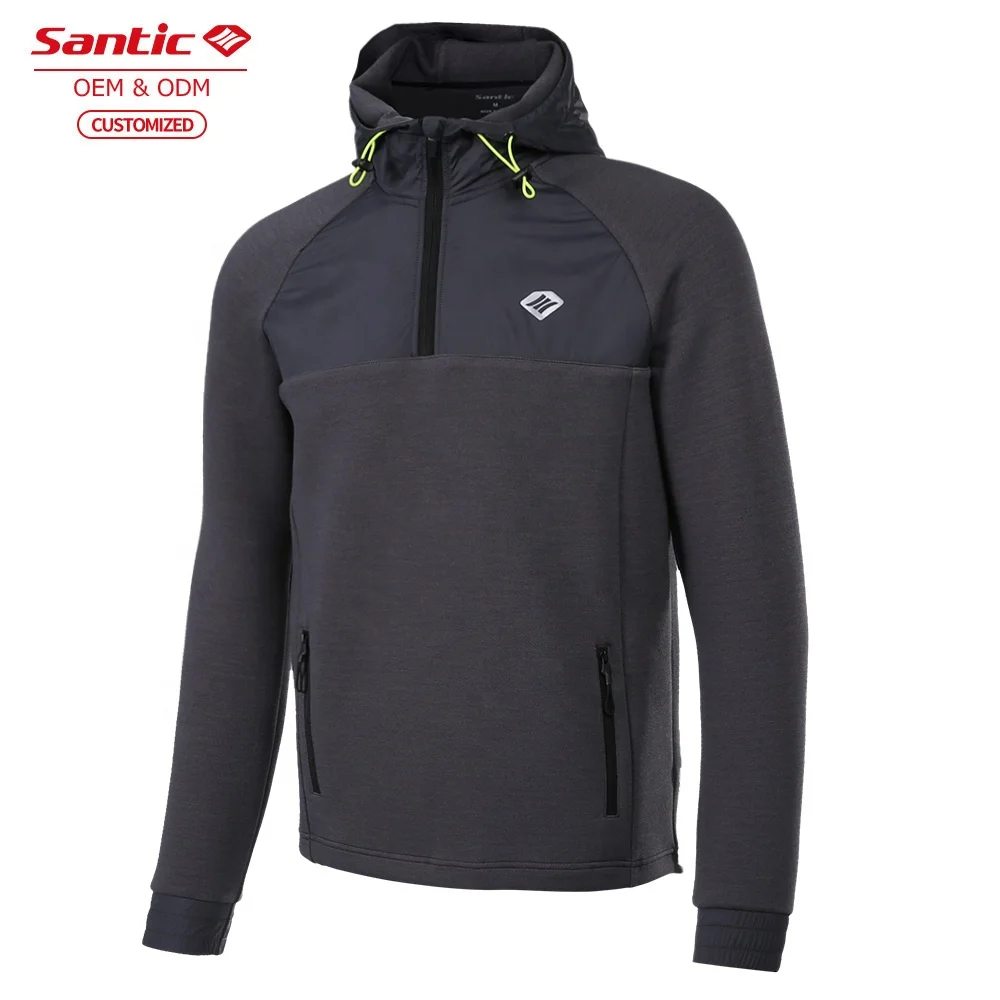 cold season wear polyster and viscose material XS-2XL size mens 1/2 zipper sweater hoodie for sell