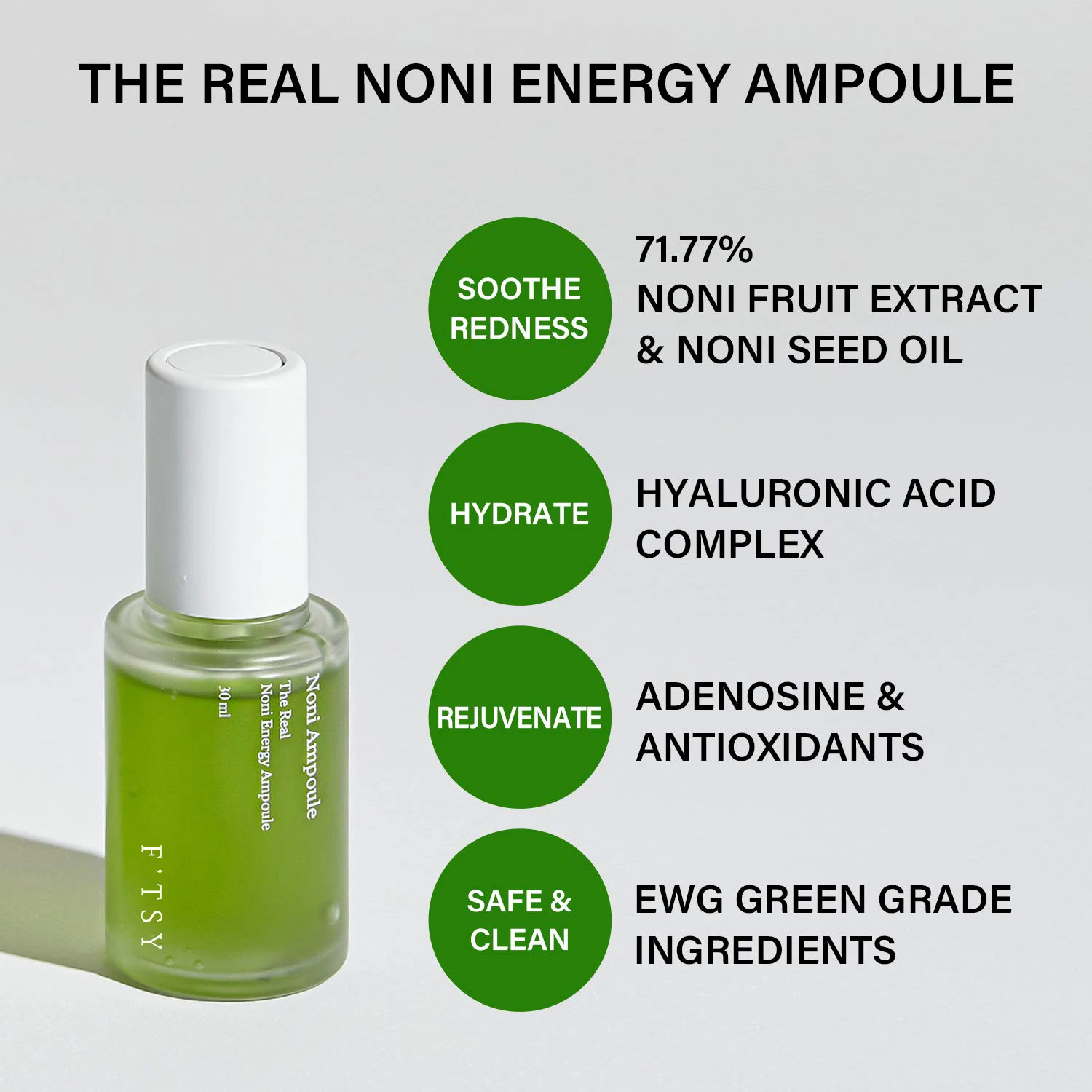 Korean Skin Care Products Noni Serum Niacinamide Hydrating Facial Serum For Fine Lines Wrinkles