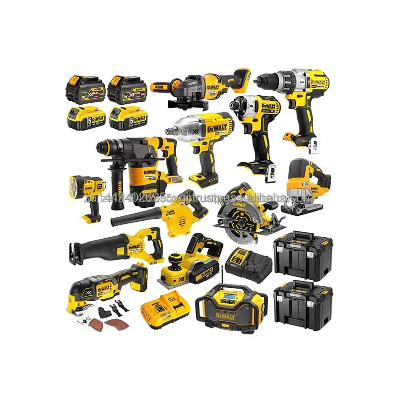 Новый комплект электроинструментов De walt, 15 комплектов, 20 в, 18 в, электроинструменты, электрический беспроводной электроинструмент