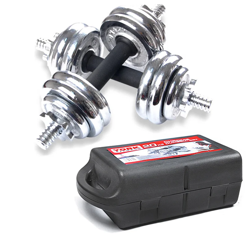 2021 new arrivals Hot Sale home gym strength training 50kg 20kg Paint Dambles adjustable chrome dumbbell set