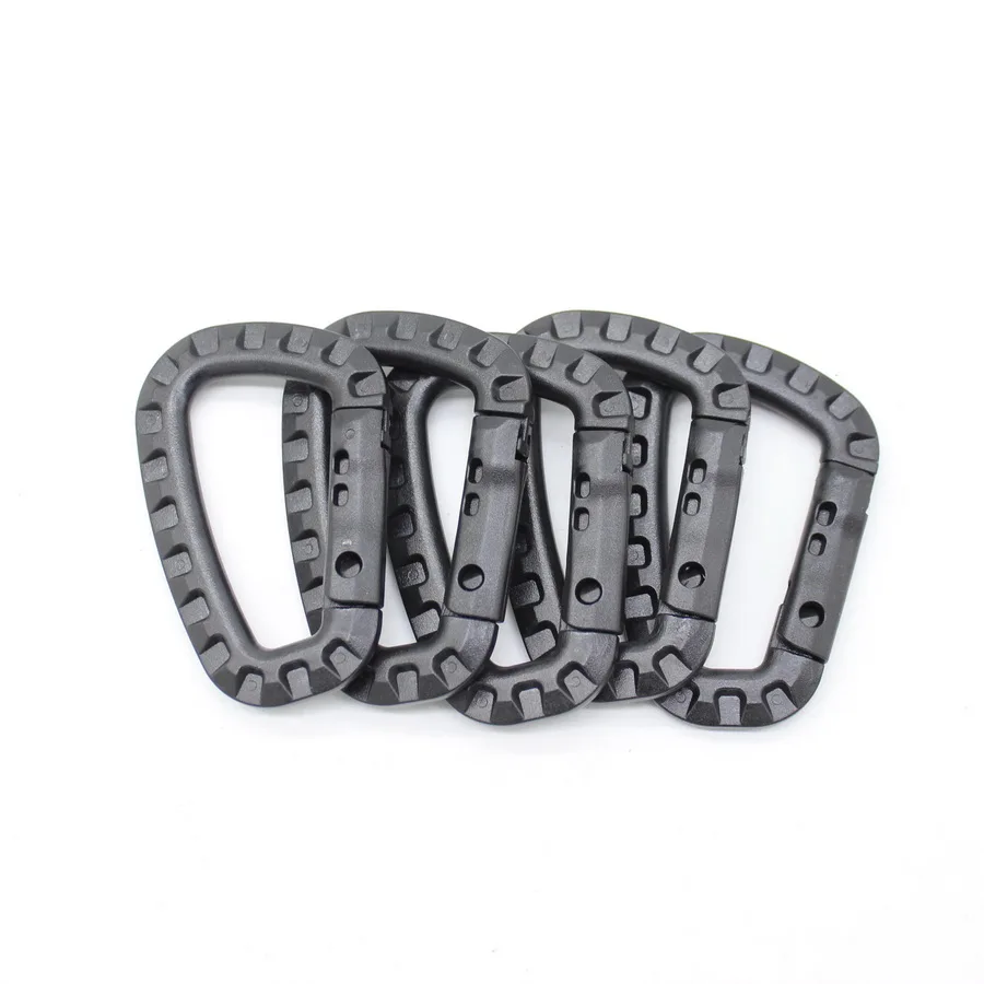 Wholesale New Materials Plastic 8.5cm Snap Hook Tactical Carabiner Hook D Shape EDC Gear for Outdoor Camping