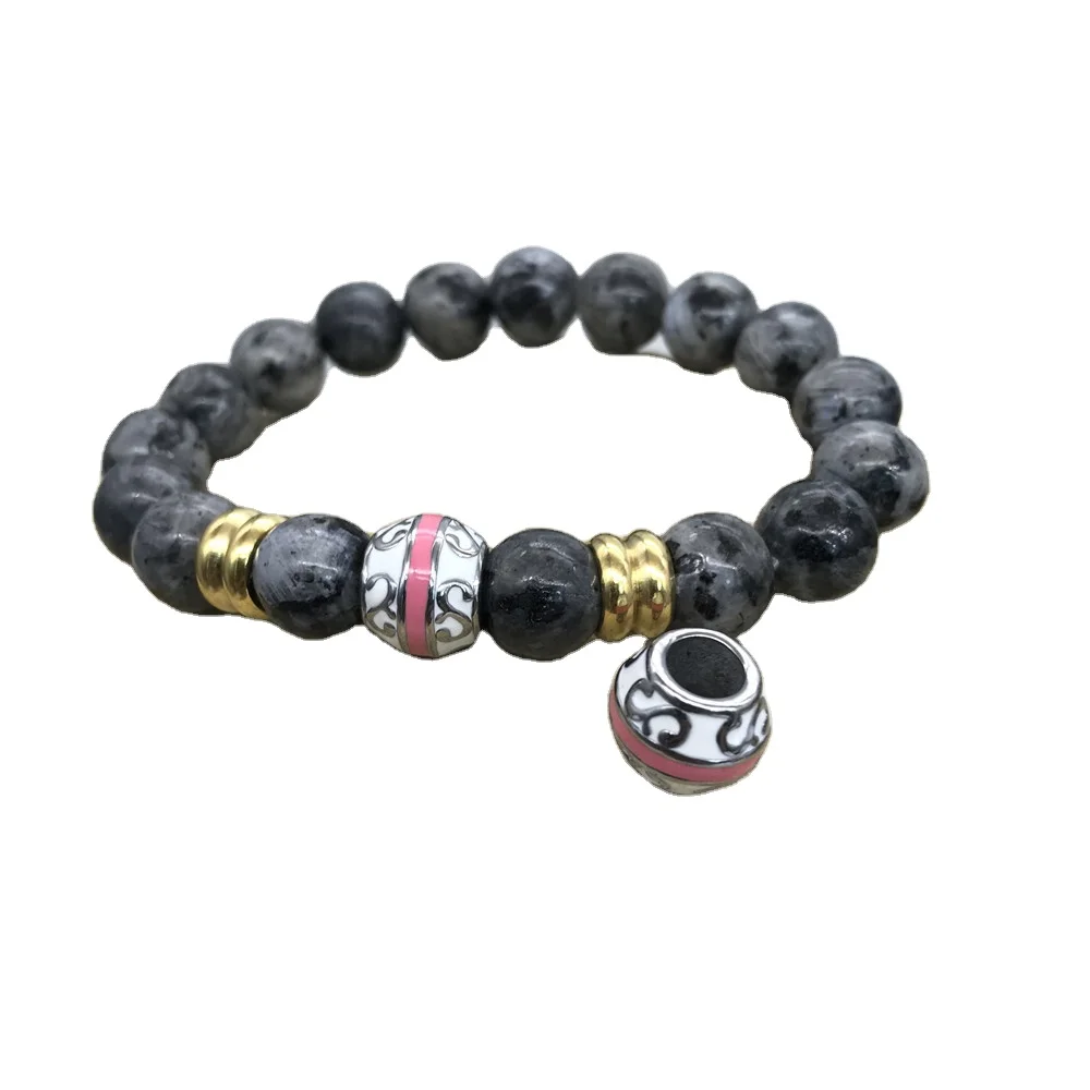 DIY Drum Shape Large Hole Metal Beads, Lead free Nickle Free Necklace and Bracelet stainless steel enamel Beads Accessories