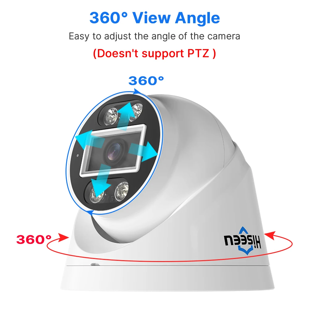 H.265 Ai smart IP66 Outdoor Two-way audio Dome IP indoor Home Cctv kit Poe Security Nvr camera system 4K 8MP