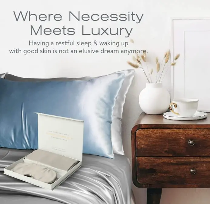 Wholesale 6A Grade luxury Mulberry pure silk Pillow case Gift Set With Silk Eye Mask 100% Silk Pillow Case