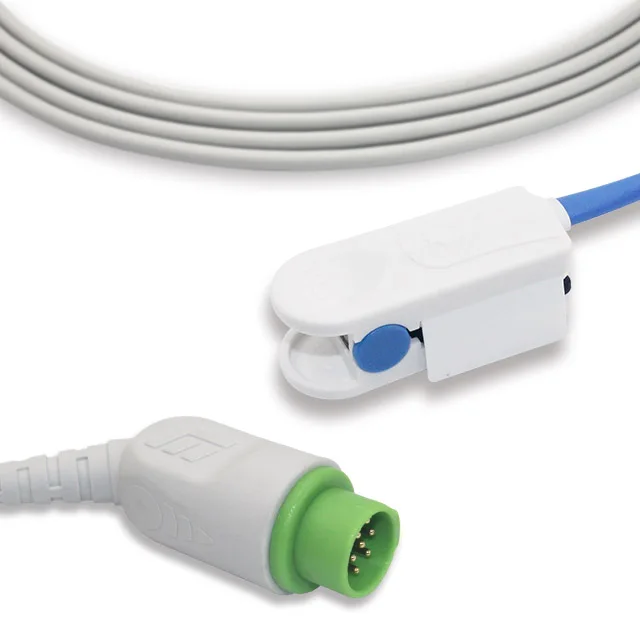 Wholesales 12 Pins Finger Clip Reusable SpO2 Sensor compatible with Schiller TM910