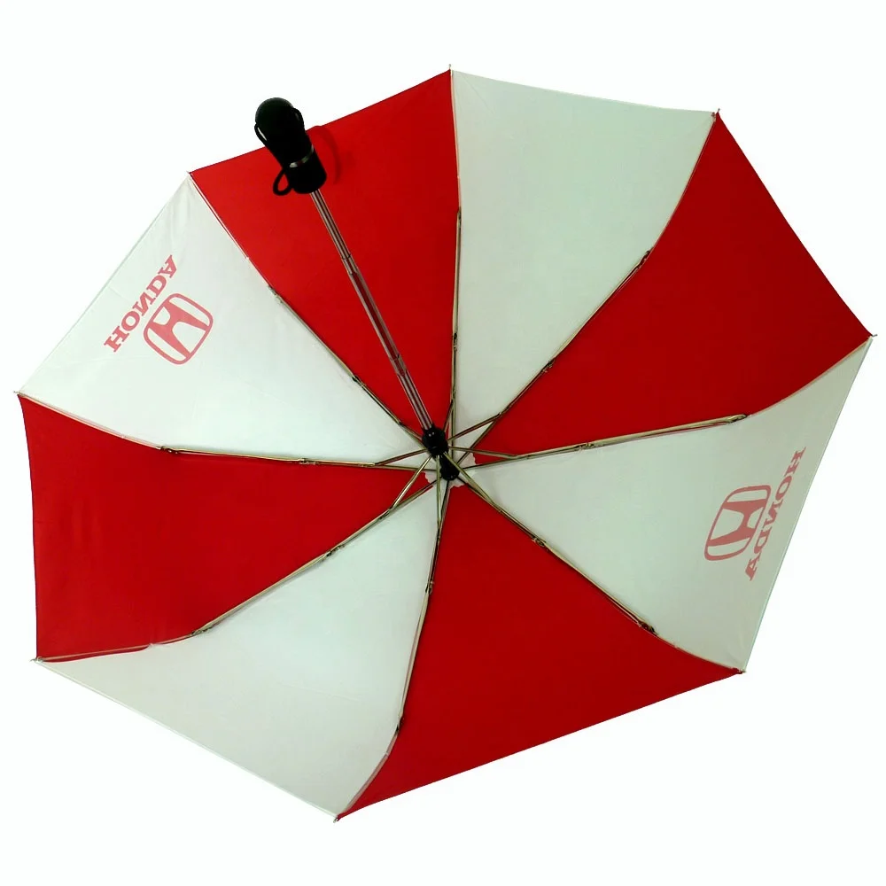 Company In China Buy 23 Inch Happy Fashion Custom Print Automatic Open 2 Tone Foldable Rain Umbrella