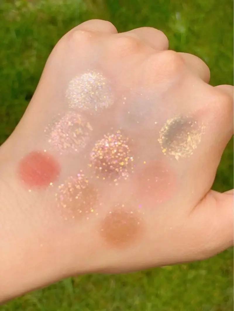 8 colors Light Pink Makeup Silver Glitter Cute Chunky Waterproof Powder For Eye Shadow