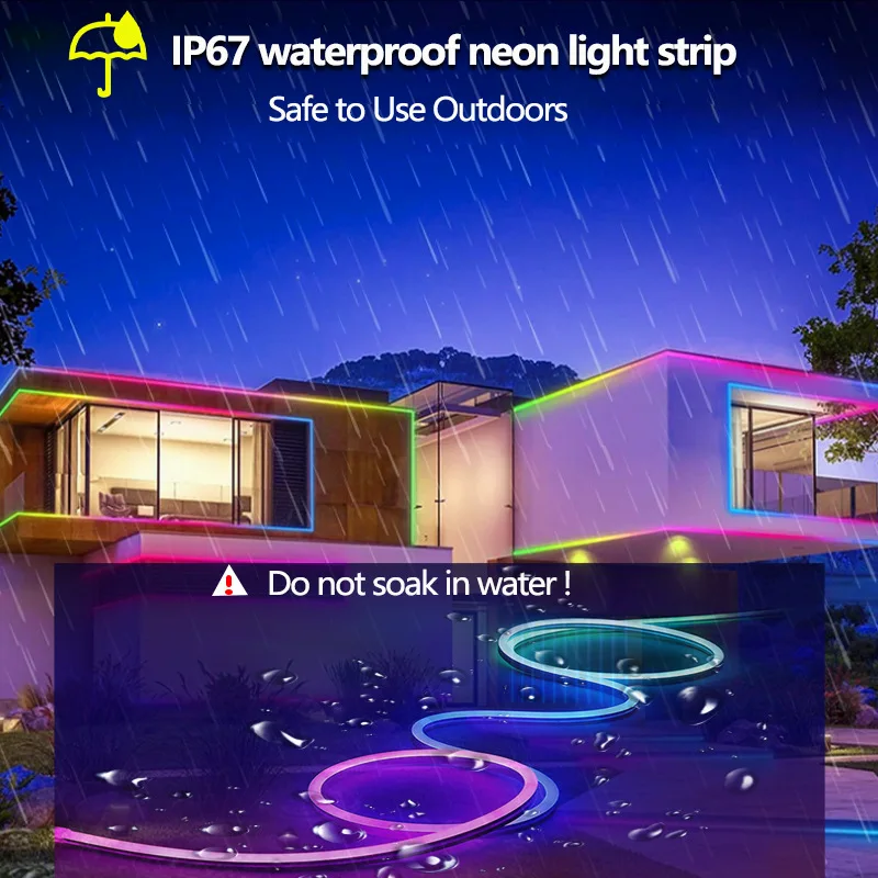 Neon Light Suit Rgb 10M Graffiti Wifi Colorful Silicone Light Strip DIY Modeling Pickup Ambience Light Band