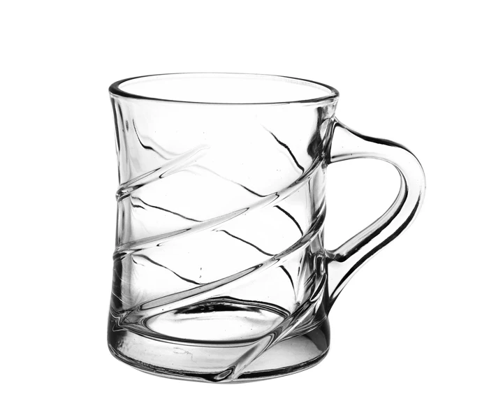 9oz 255ml wholesales promotional coffee mug engraved sublimate beverage serving glass cup with handle grip