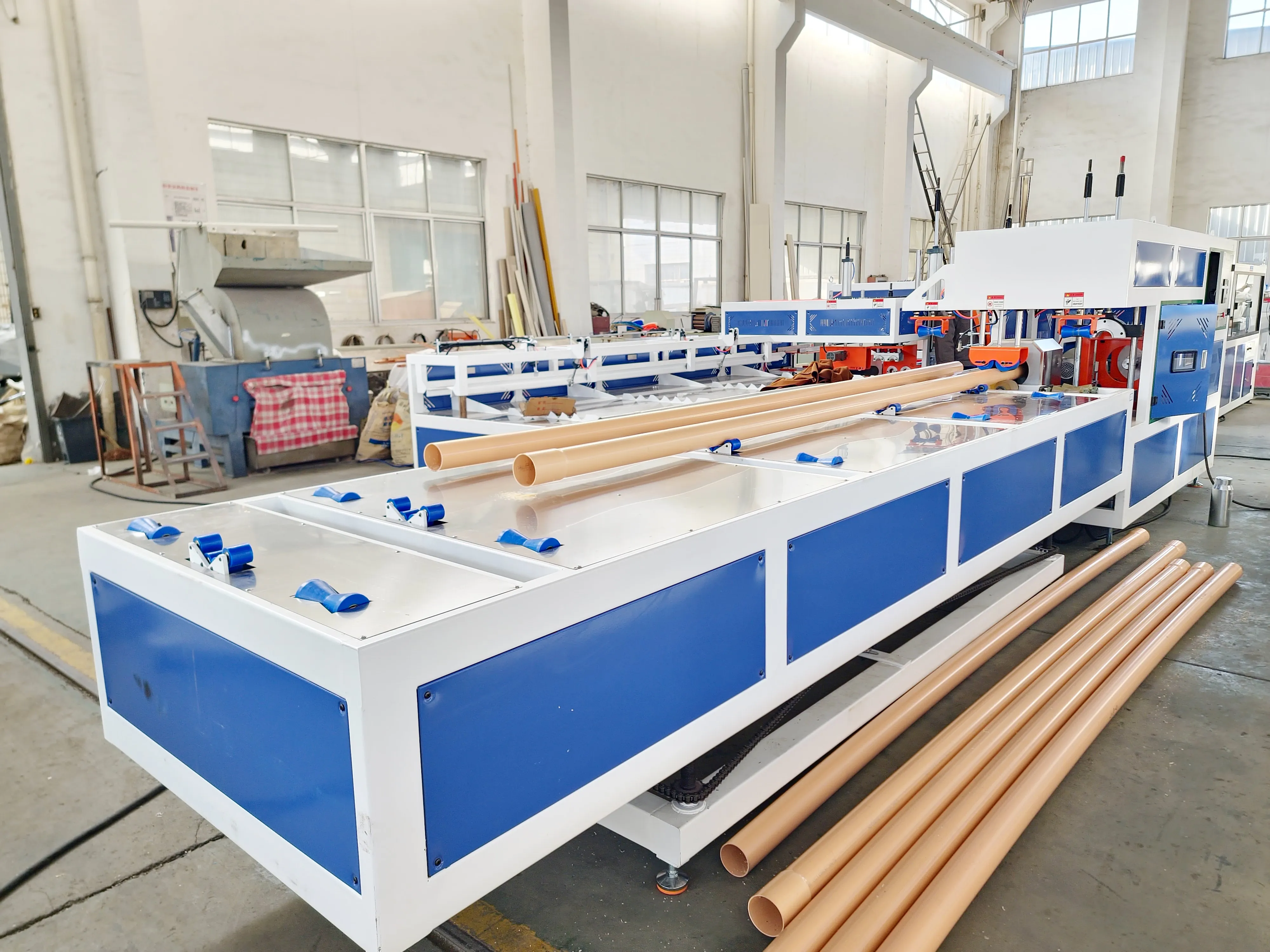 Plastic PE HDPE LDPE PPR UPVC CPVC PVC Pipe Water Gas Oil Supply Pipe Tube Extrusion Twin Double Screw Extruder Making Machine