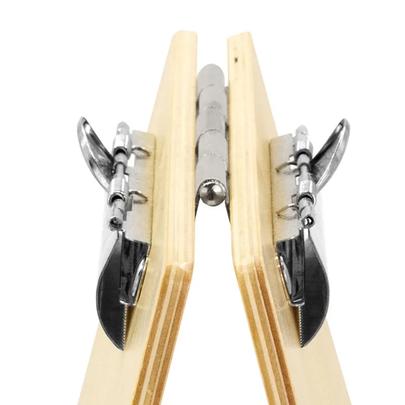 Wholesale custom A shape advertising wooden base menu holders table stand with clip