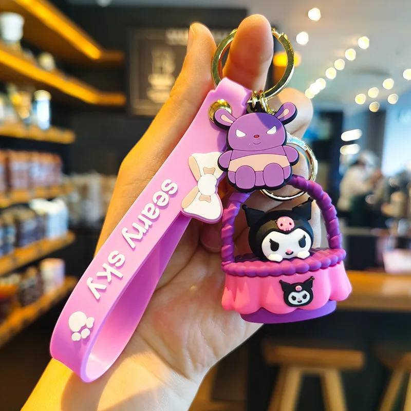 Creative New Cartoon Sanrio Doll Keychain Kulomi Small Gift Pendant Merlot Ornaments Accessories Wholesale