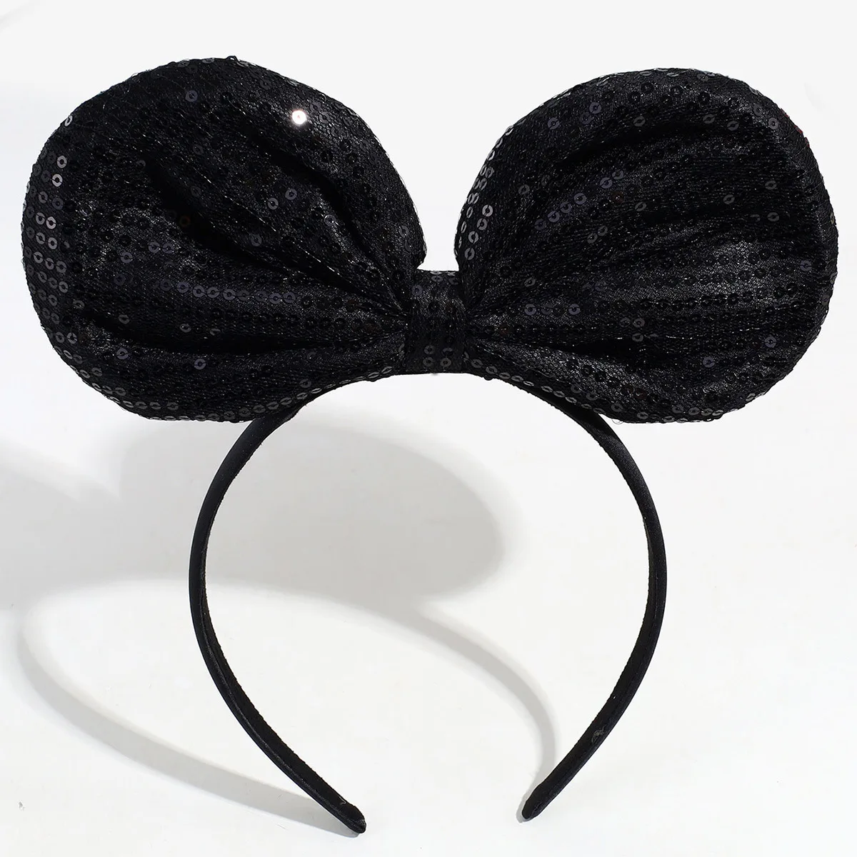 Full sequins cute mouse headband sequined bow hair accessories children lovely cartoon mouse ears hair band for girls