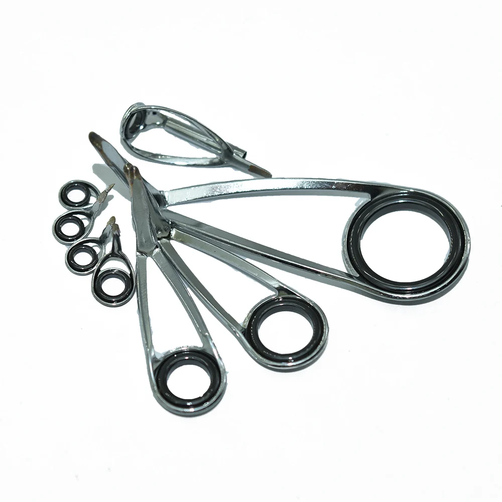 8pcs/set stainless steel frame KL series bracket inside ceramic ring Fishing Rod Guide