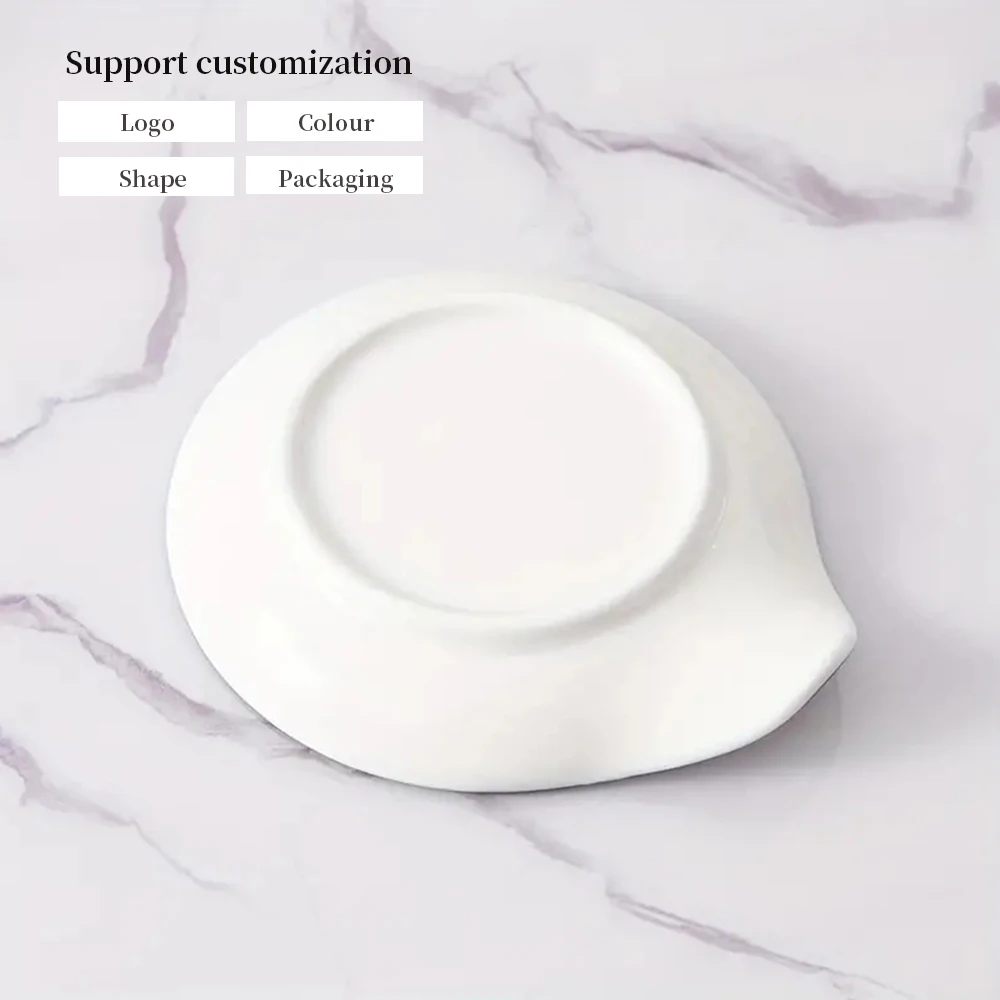 Custom Kitchen Counter Porcelain Spoon Rest Ladle Utensil Holder Ceramic Spoon Holder for Stove Top