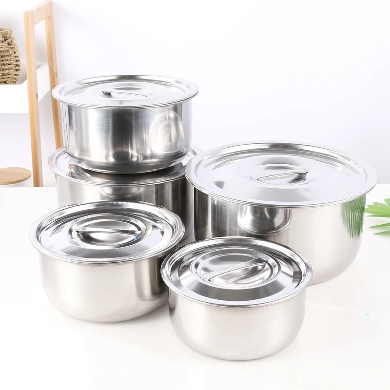 factory wholesale 10pcs induction cookware sets cookware metal stainless steel stock pot with lid