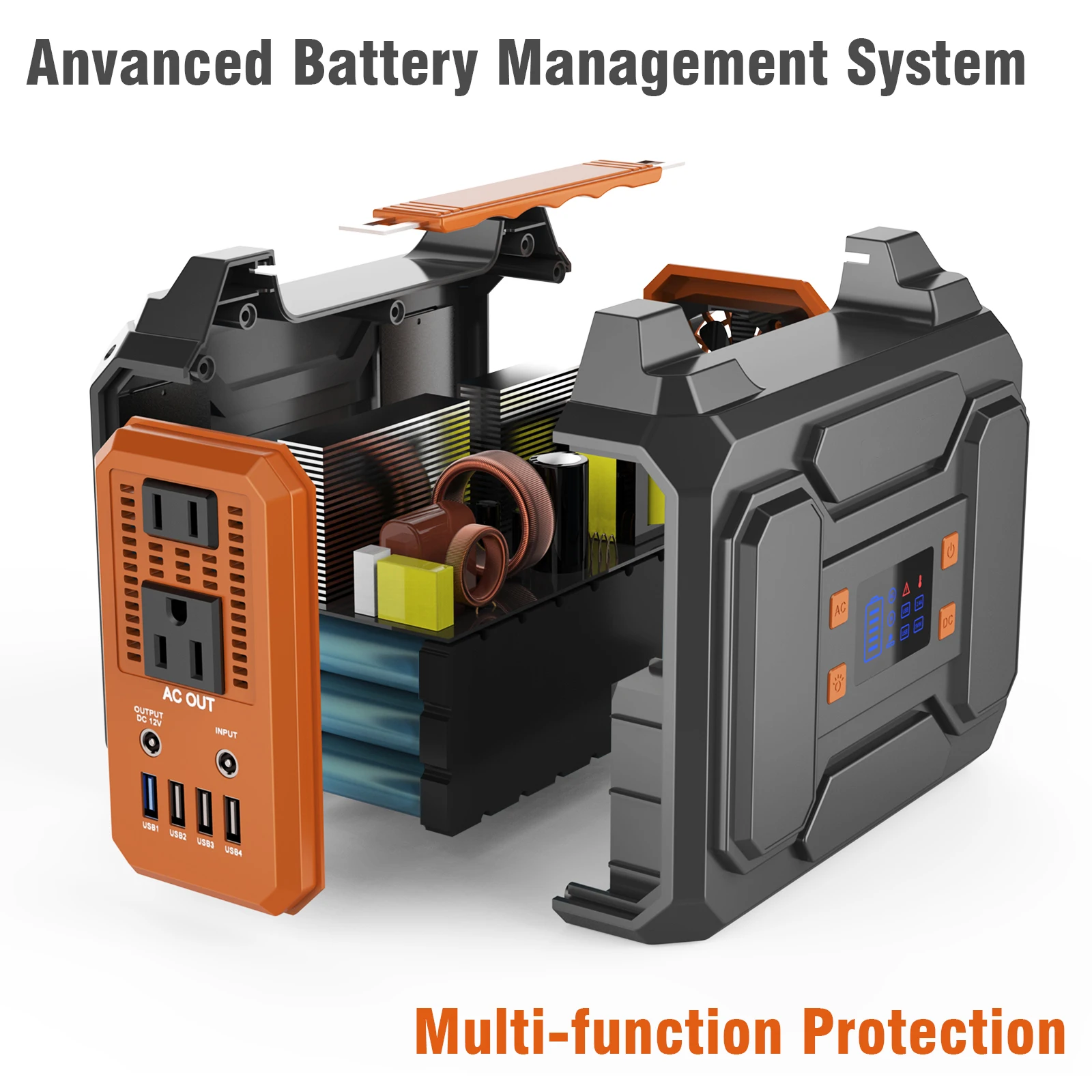 High Capacity 250WH 300W AC output Usa Japan Eu Plug Solar Power Station portable power station generator