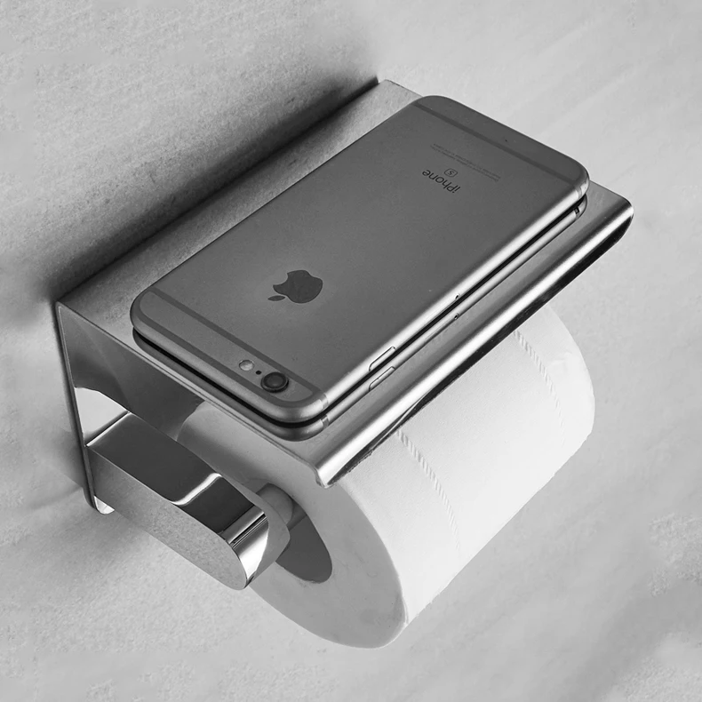 Bathroom stainless steel 304 multifunction wall toilet paper holder