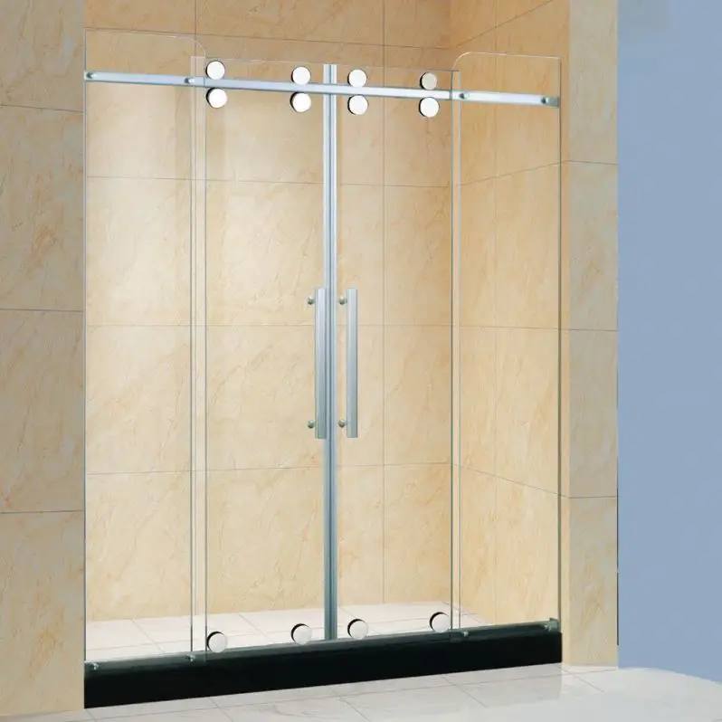 KMRY KD5112 Bathroom Glass Shower Screen Tempered Glass Frameless Double Sliding Shower Door