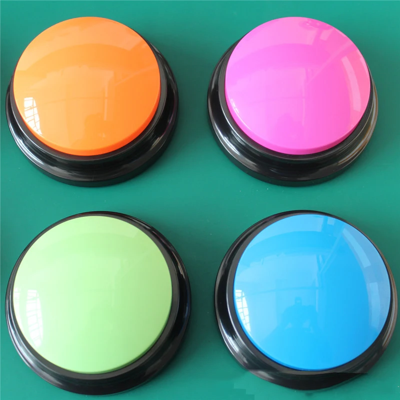 Personalized Sound Buzzers Recordable Answer Buzzers Talking Button Communication Dog Training Button