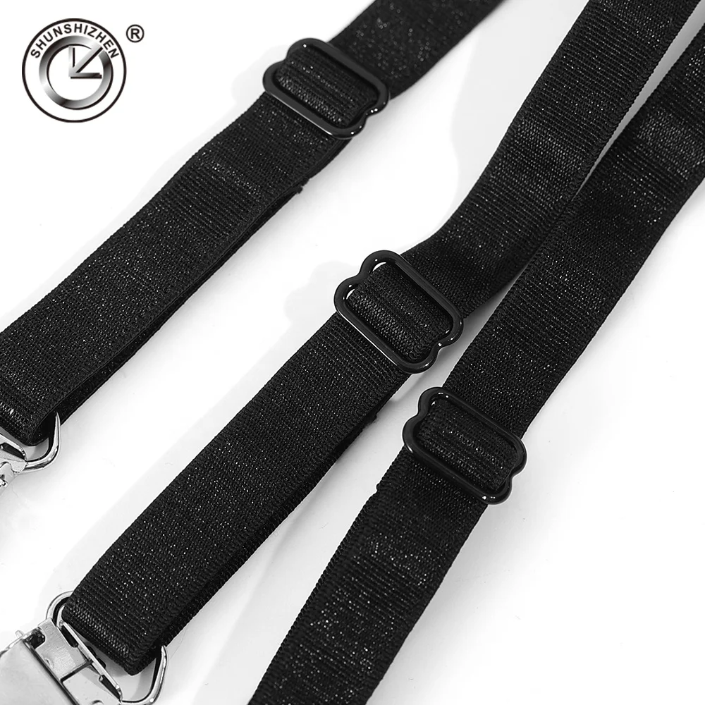 wholesale black shirt suspenders Adjustable mens shirt strap