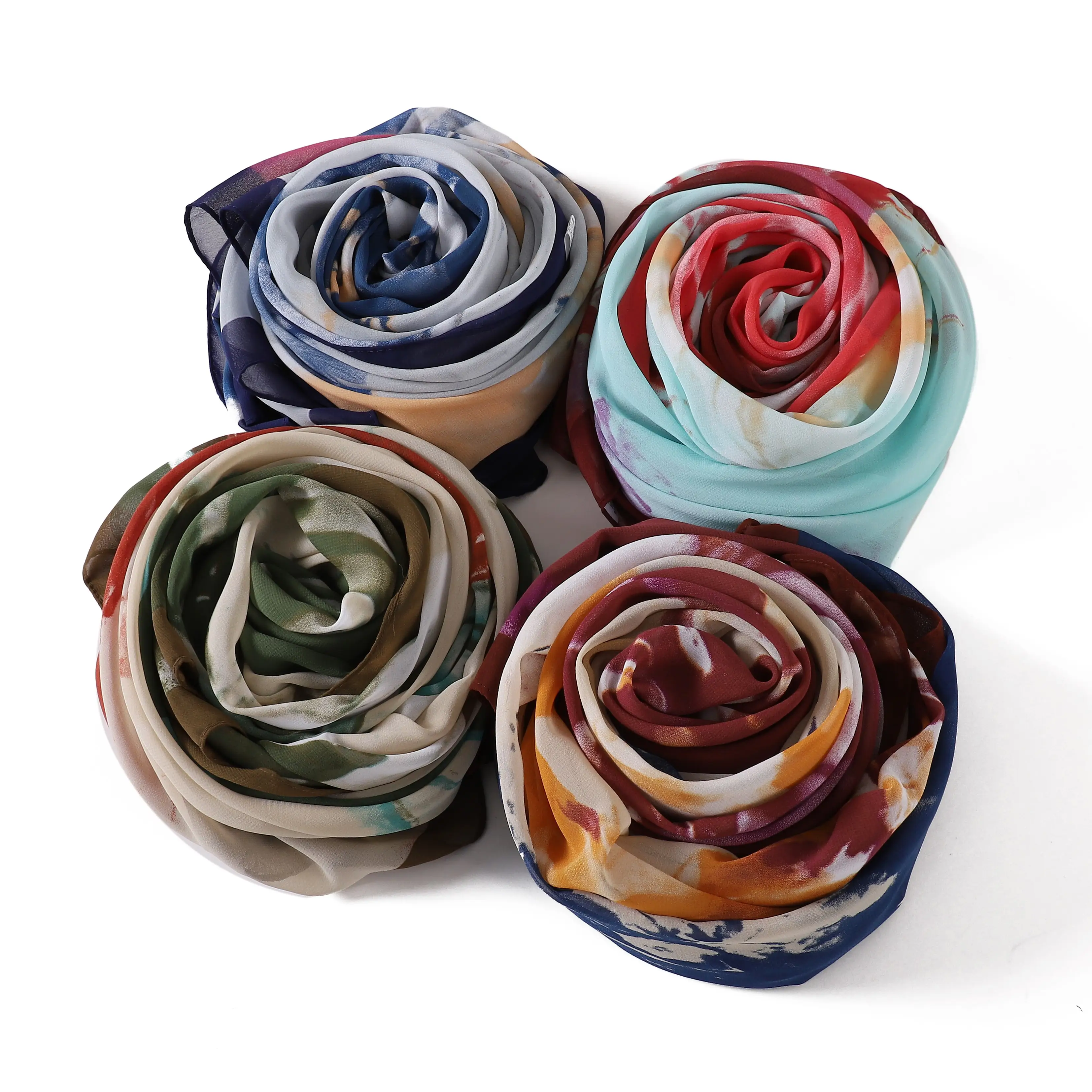 Malaysia Lady Custom Printed Tudung Chiffon Dubai Muslim Women Good Quality Islamic Summer Shawls Hijab Scarf