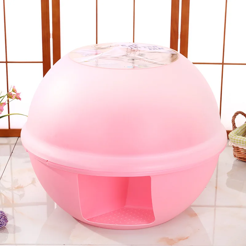 Large Space Cat Toilet Deodorant Splash-Proof Hidden Pet Cleaning Semi Enclosed Training Cat Litter Box