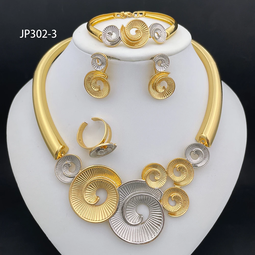 Juepei jewelry original design with rings of happiness luxury italian jewelry sets european and american jewelry sets