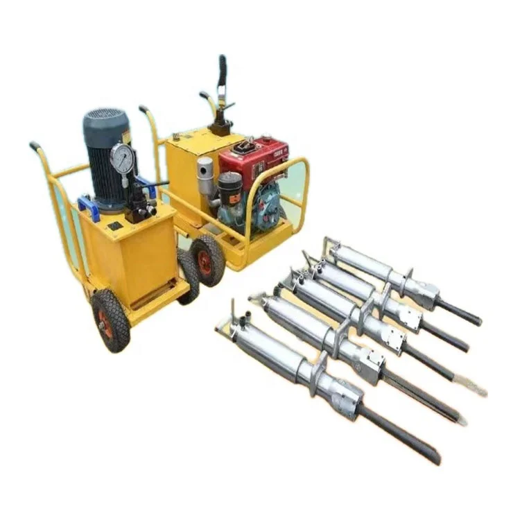 Hot Sale  Fine Quality Electric Portable Hydraulic Red Rock Log Splitter Wedge Rock