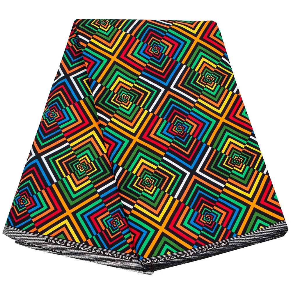 High Quality African Fashion 100% Cotton Fabric Grand Super Glitter Wax Printed Golden Fabric Graphic Fabrics for Clothing