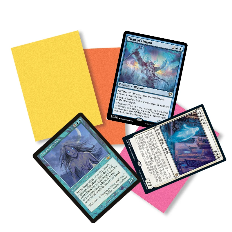 Hot selling New Products 62x89 premium black Yugioh Dragon Shield matte transaction textured matte sleeve